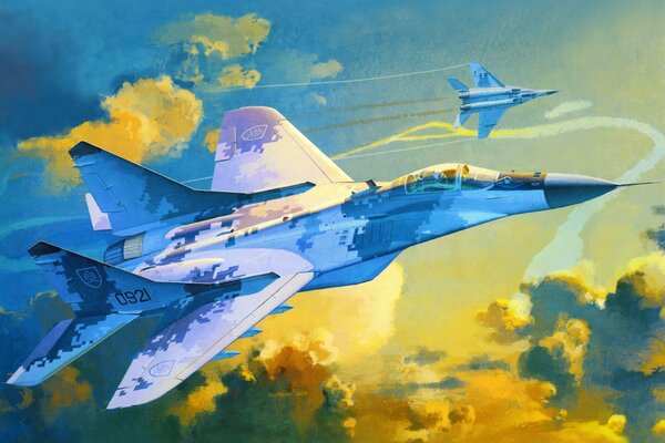 Aereo da caccia multiruolo russo MiG-29A in volo