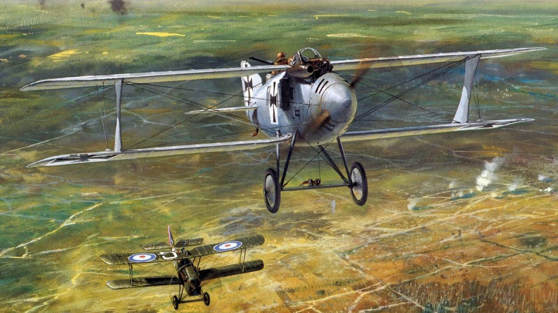 vieux combattant combat aérien première guerre mondiale allemands dessin royal aircraft factory s.e. 5-a