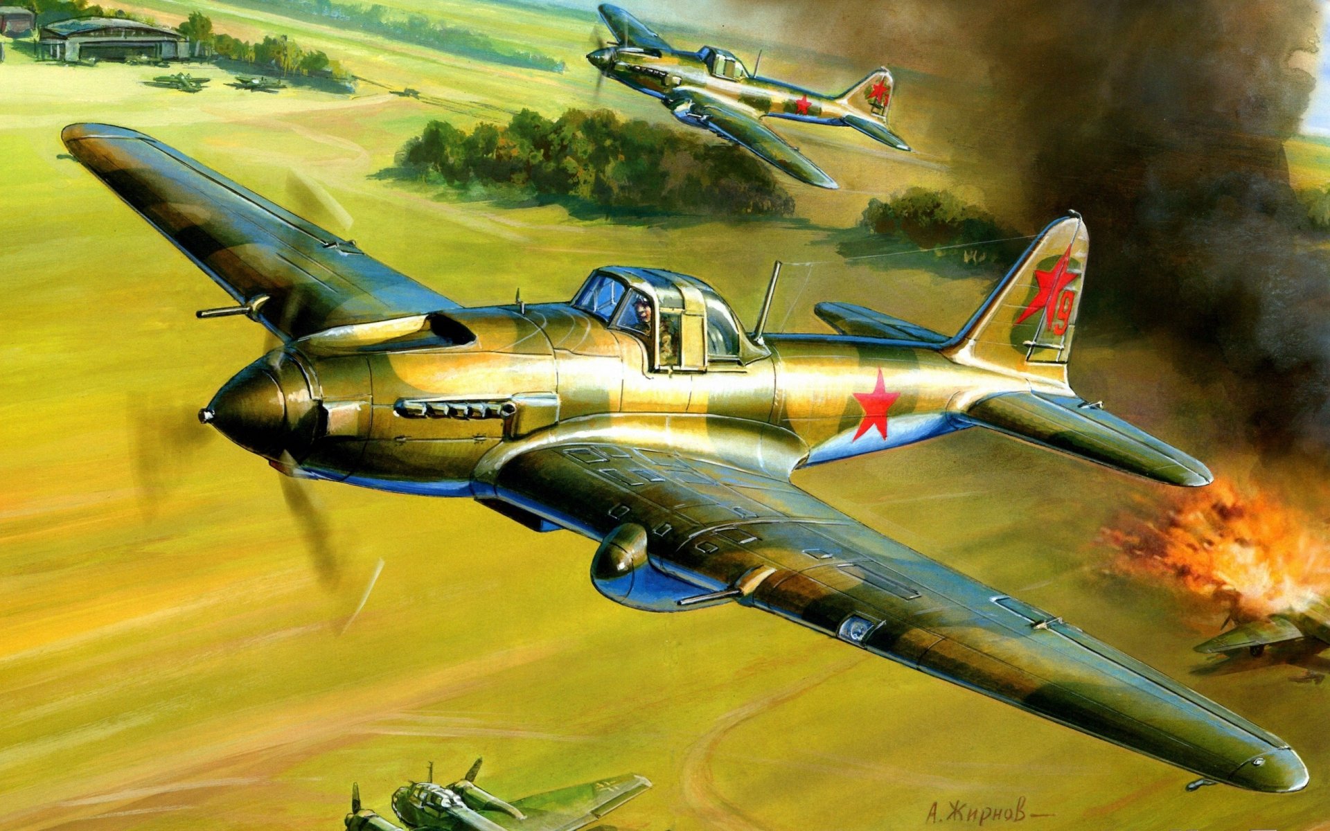 il-2 soviético avión de ataque avión gran guerra patria