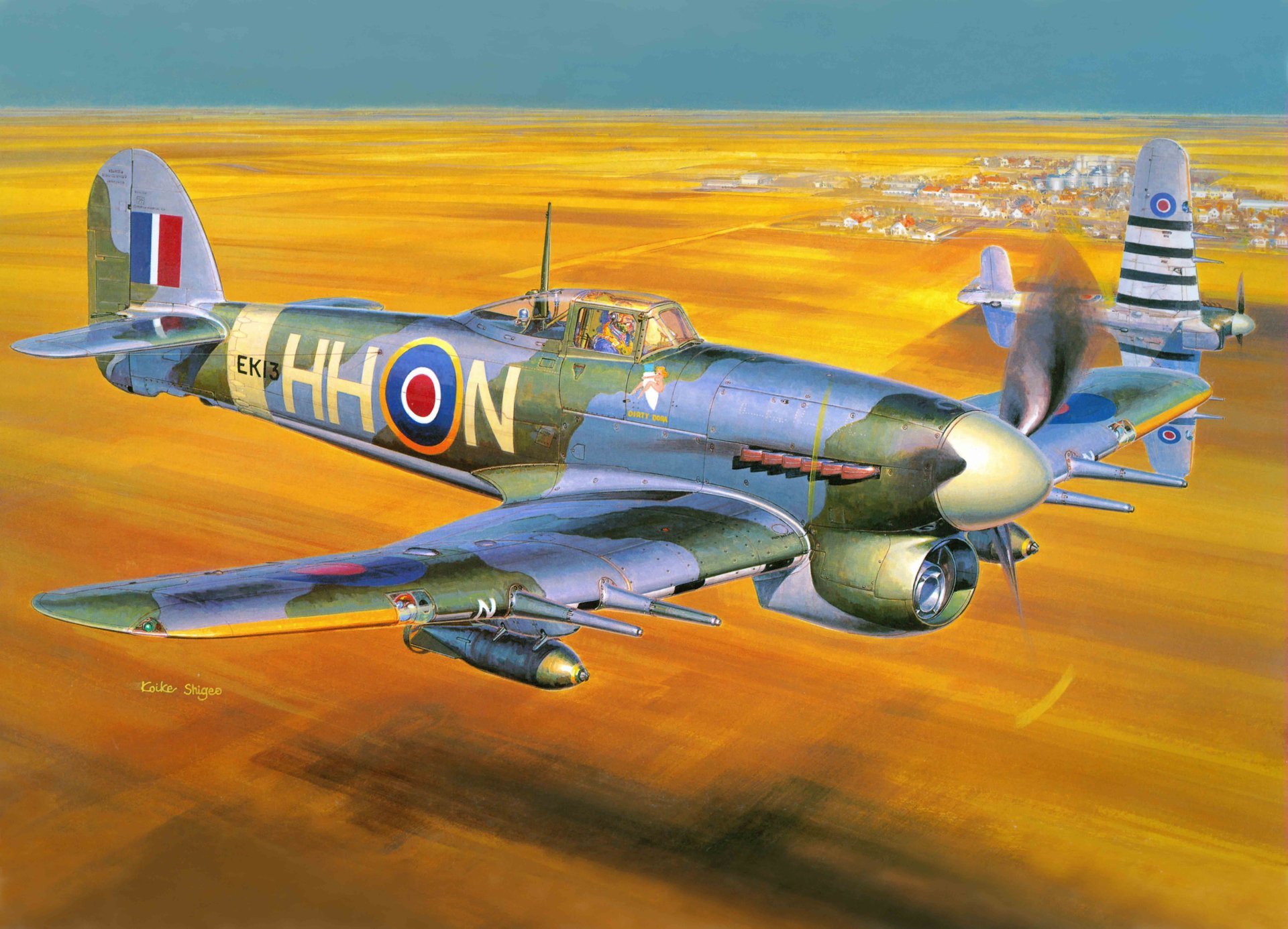 aereo hawker typhoon hawker typhoon mk ib britannico monoposto caccia bombardiere ww2