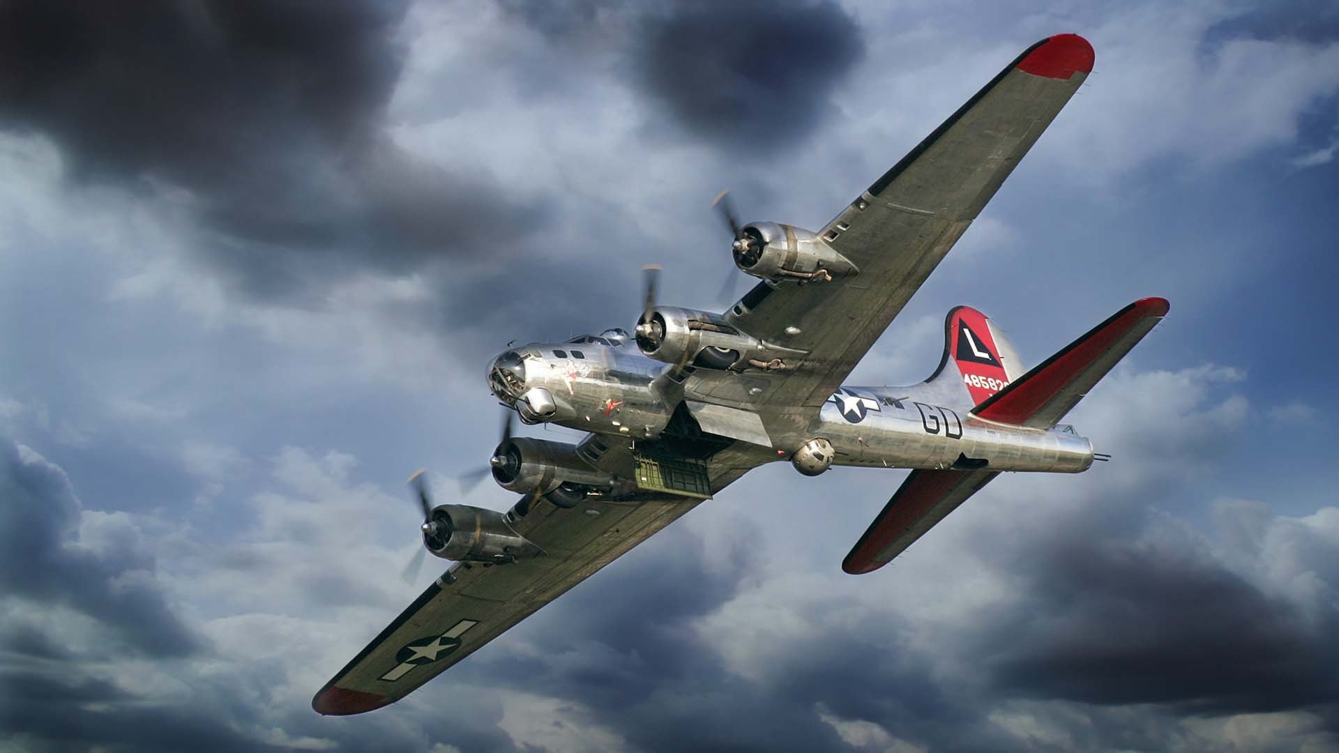 avión boeing b-17 vuelo fortaleza fortaleza voladora americano todo metal bombardero ww2