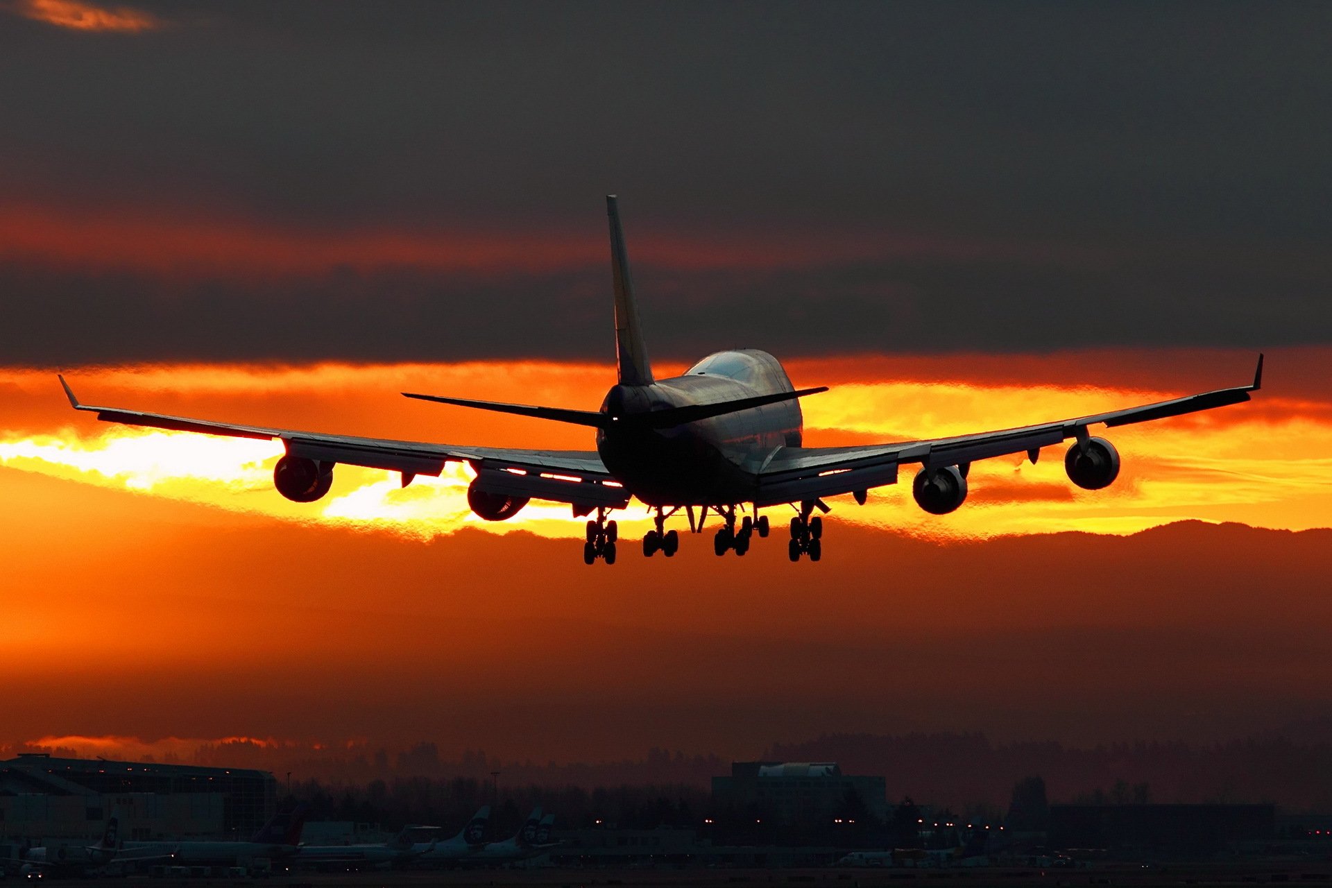 flugzeug flugplatz nacht