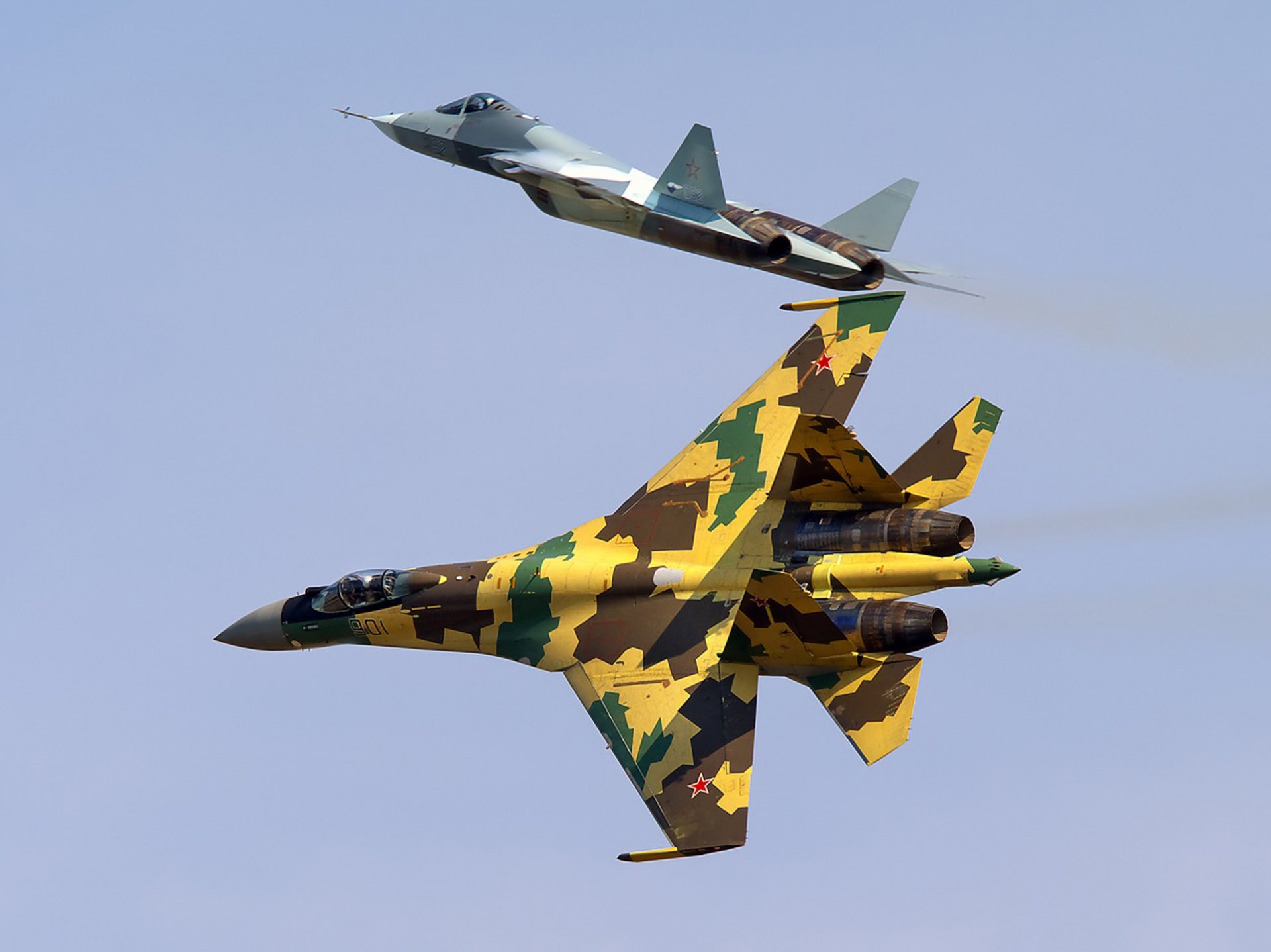 t-50 su-35 chasseurs