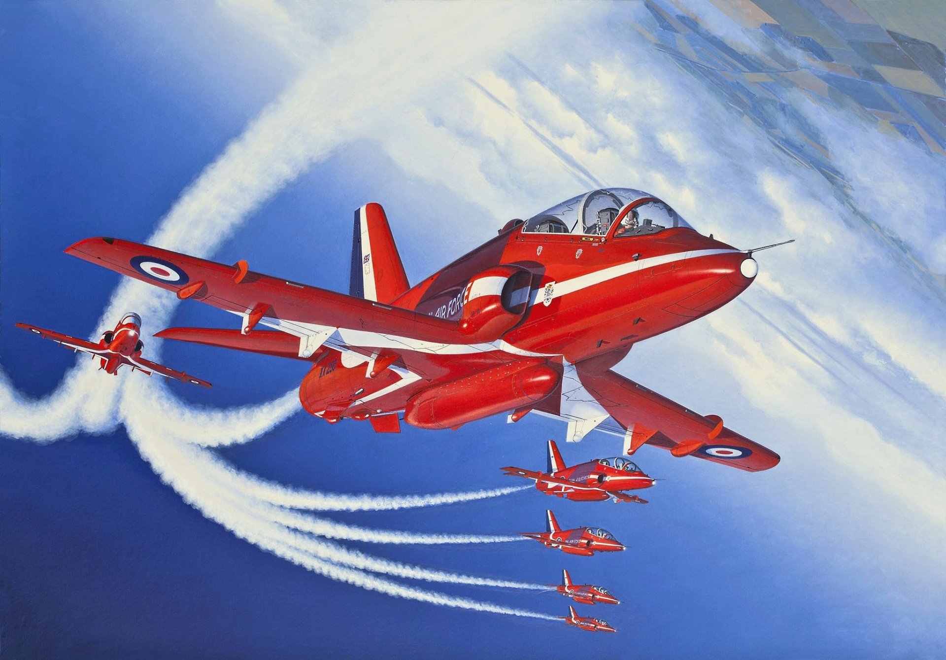 drawing training aircraft bae hawk t1 red arrows red arrows royal air force united kingdom