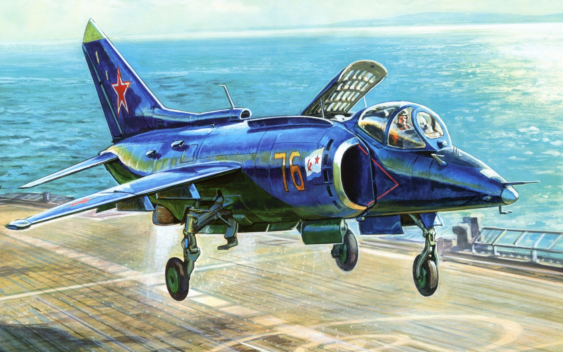 dessin avion avion d attaque de pont yak-38 yakovlev marine urss