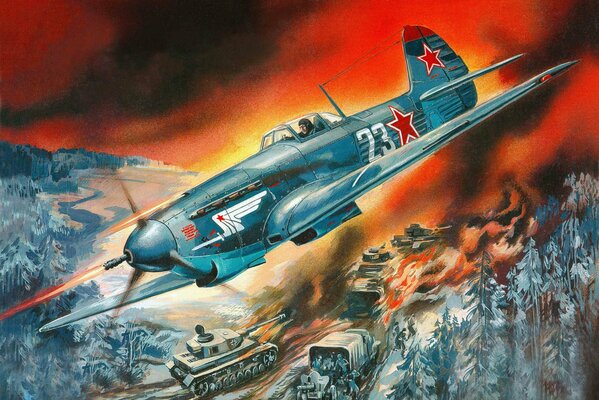 Yak-9K-soviétique, chasseur monomoteur, horosa de la colonne allemande