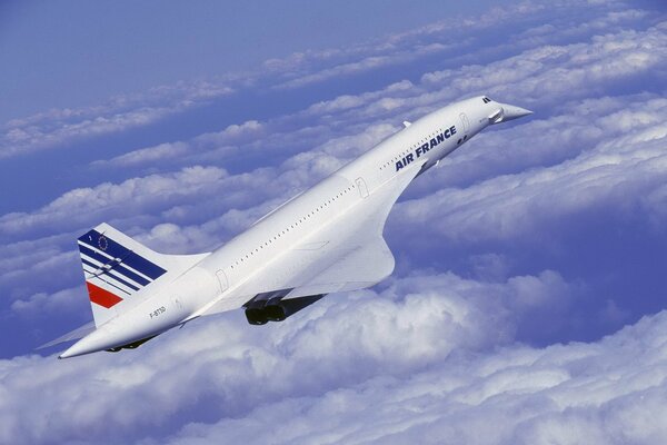 Flight of the French Concorde plane