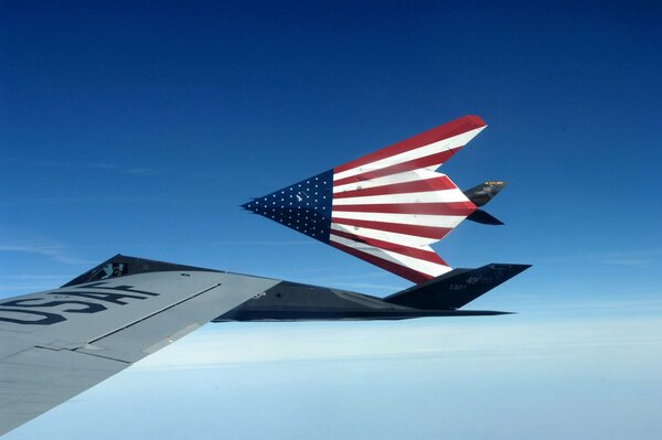 The invisible plane in the form of the US flag