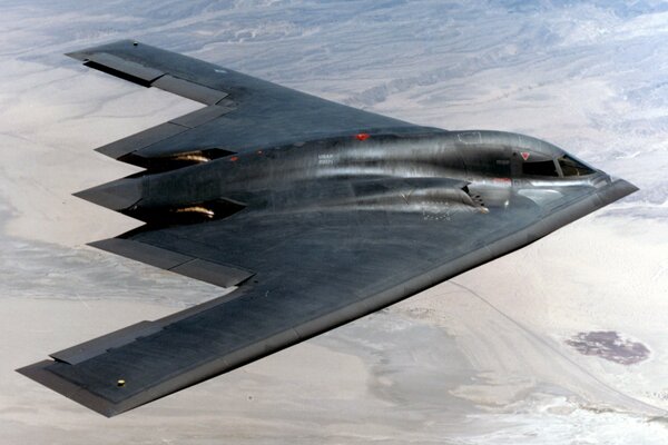 B-2 bomber aircraft in the sky