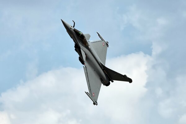 Rafale fighter of the French Air Force in the sky