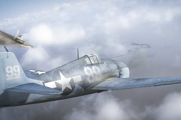 Arte de la batalla de aviones de la segunda guerra mundial
