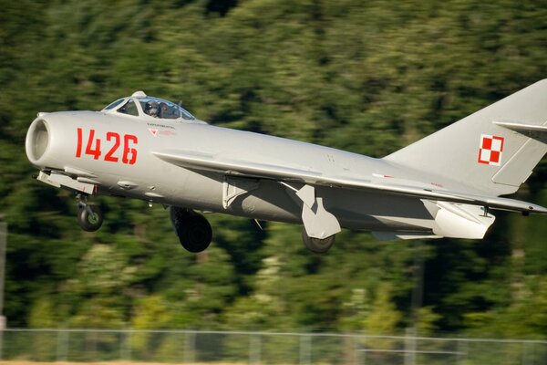 Soviet MIG-17 jet fighter