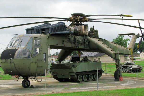 Historical military tank. Cargo cabin