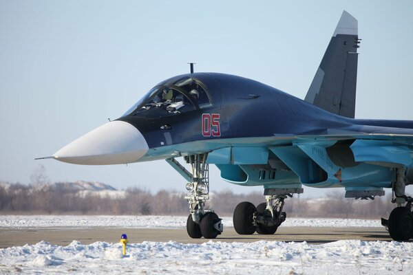 Fototapeten Bomber Su -34 Sie Russland