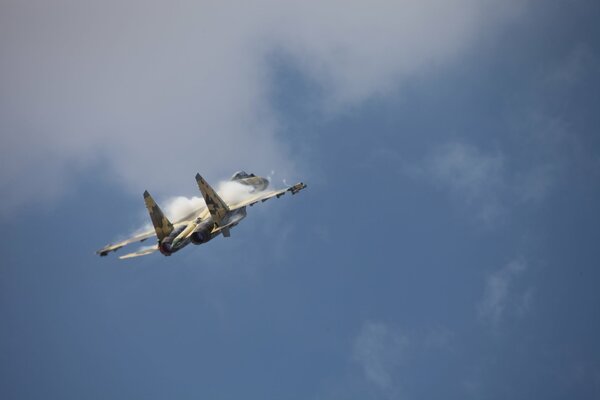 Avion sur fond de ciel sans fin planant