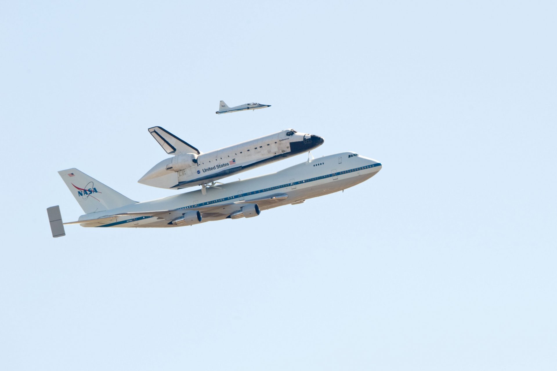 samolot boeing wahadłowiec endeavour aspiracja nasa lot niebo