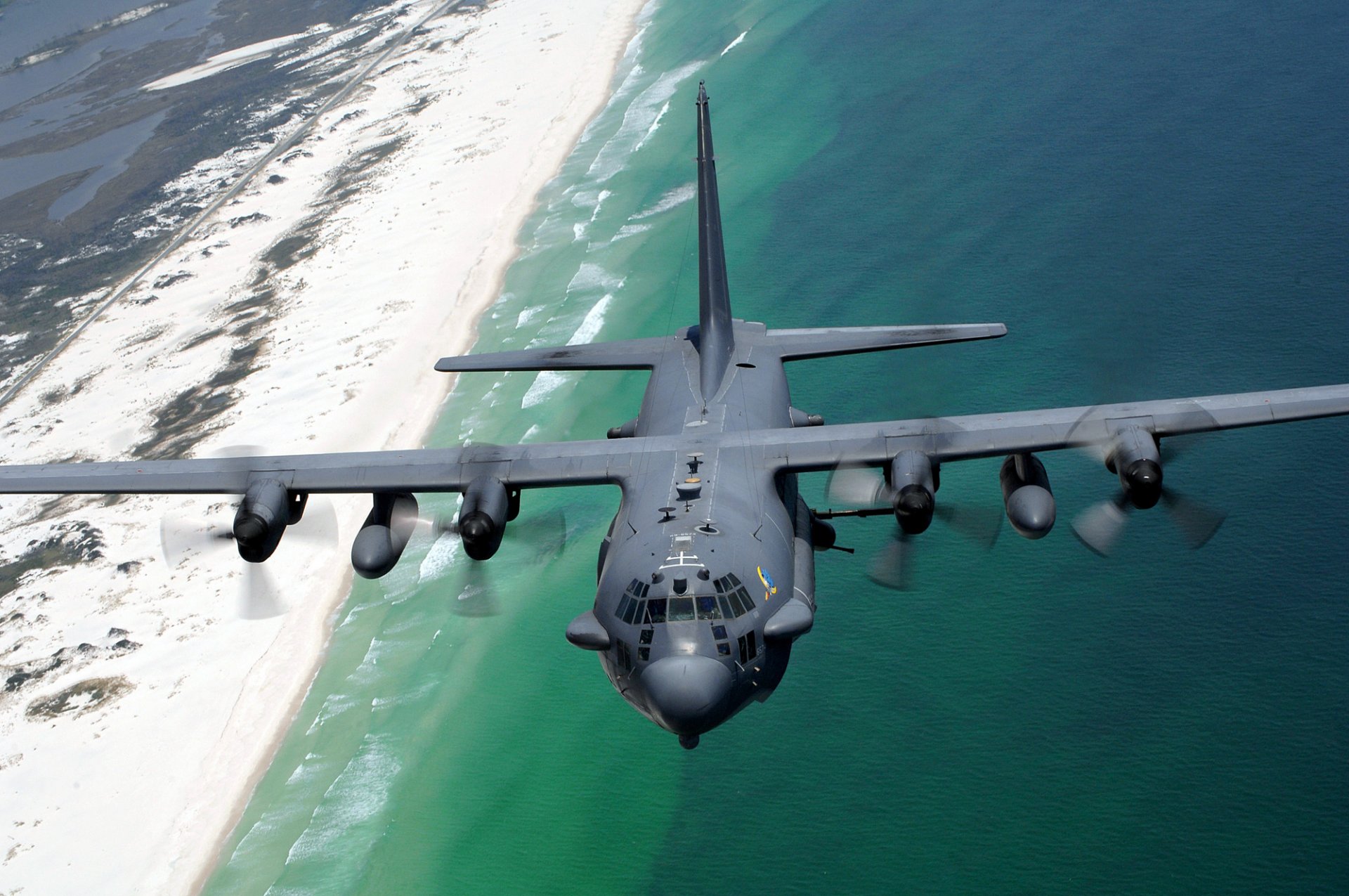 ac-130h plane flight north-west coast of florida