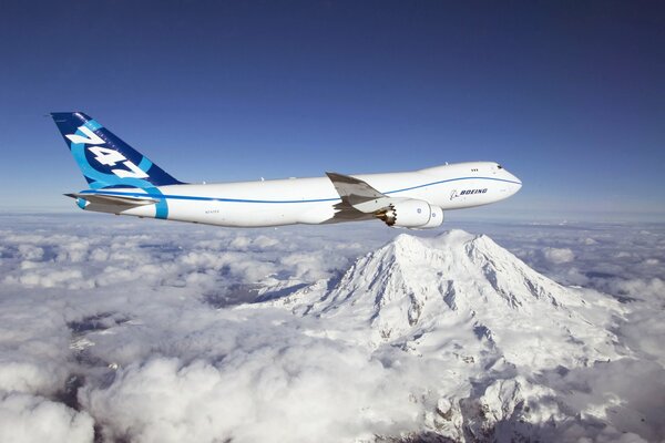 The first flight of the Boeing 747-8 freighter of the new series