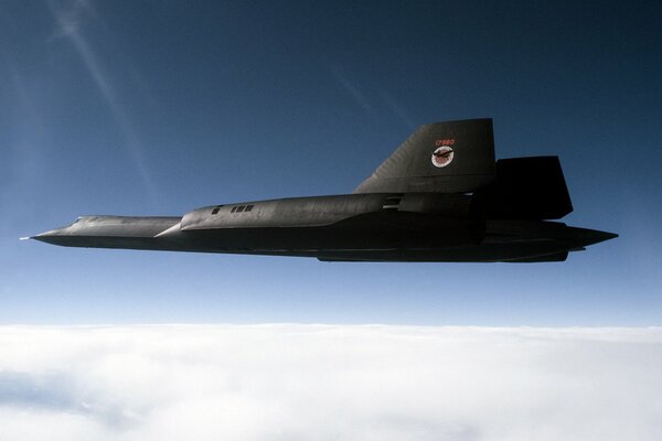 Supersonic reconnaissance aircraft of the US Air Force in the sky