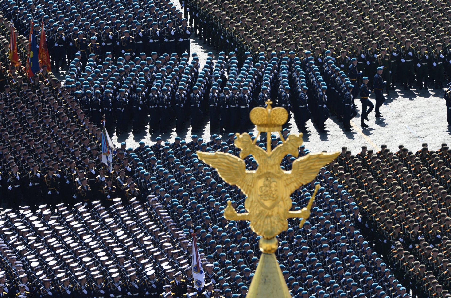 moskau stadt tag des sieges feiertag roter platz parade soldaten