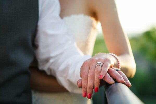 Wedding photo of the bride and groom