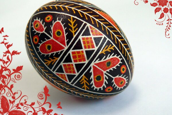 Bright, patterned Easter egg