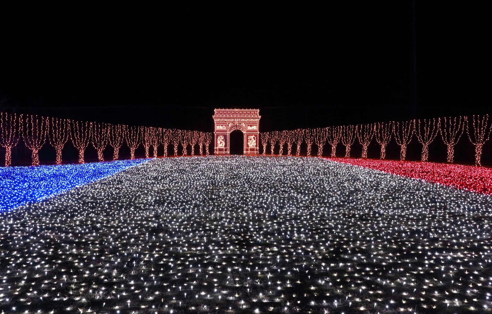 night lights arc de triomphe tree garland