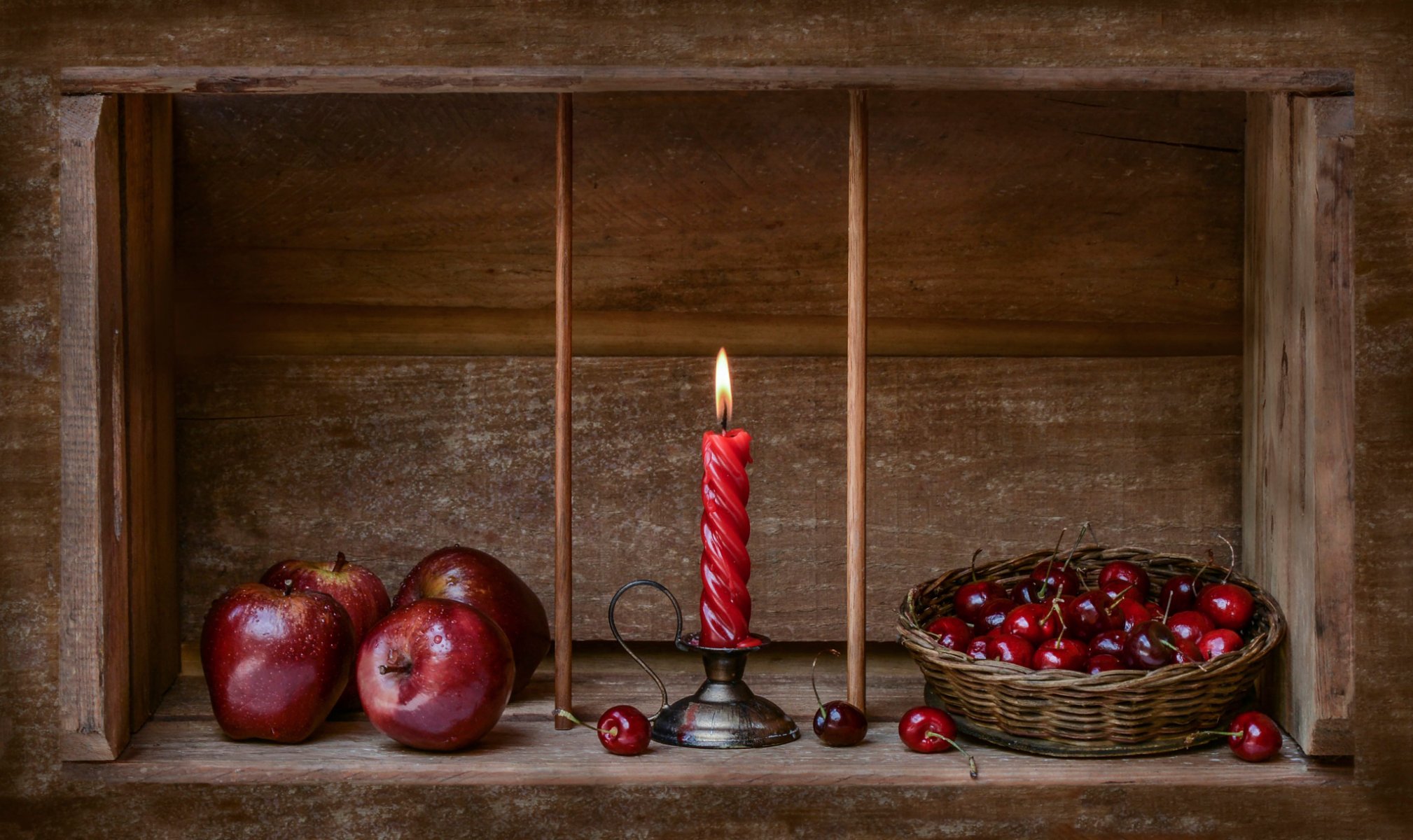 merry christmas christmas candle apples cherry