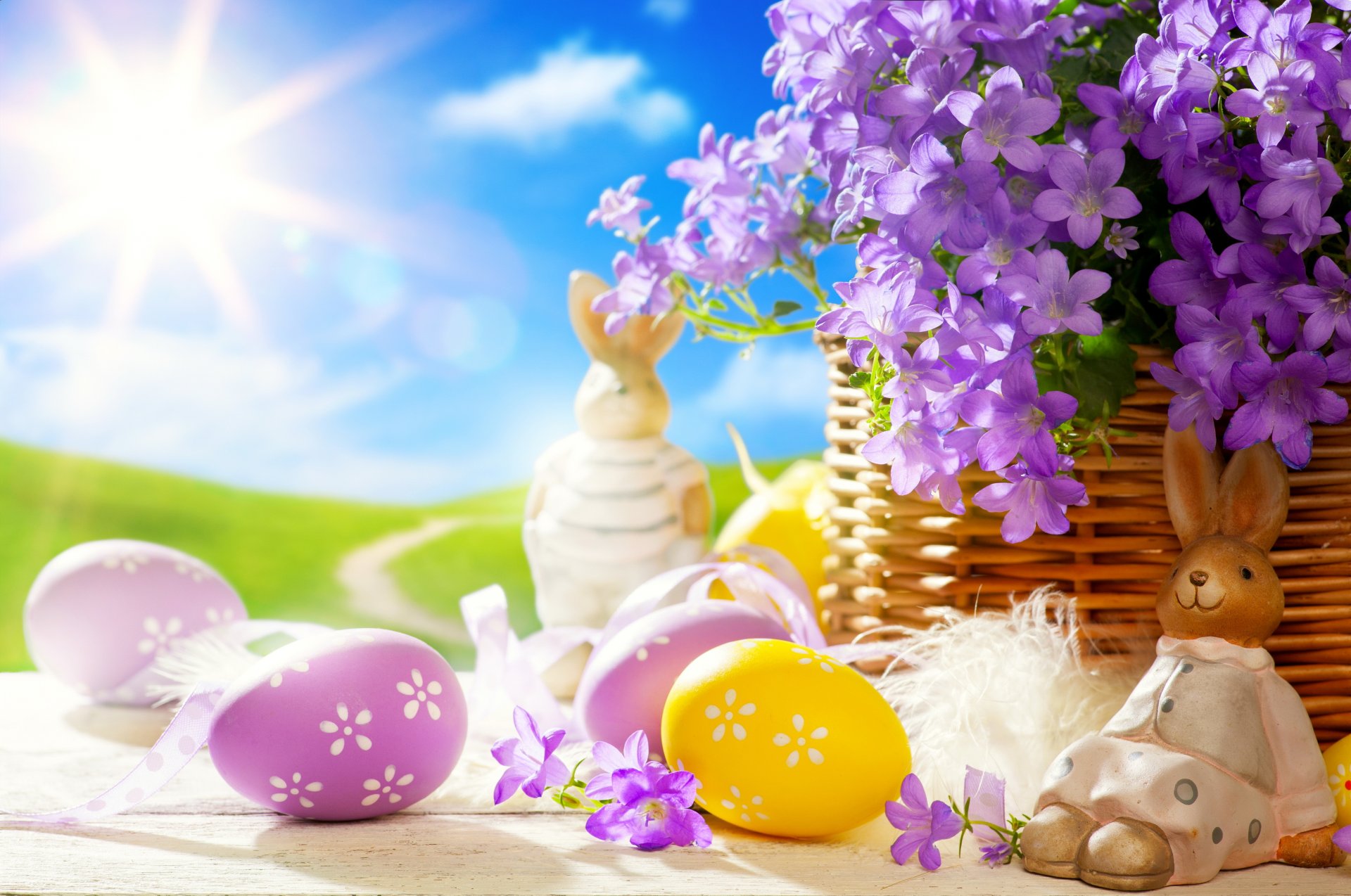 pasqua luce primavera lepre uova