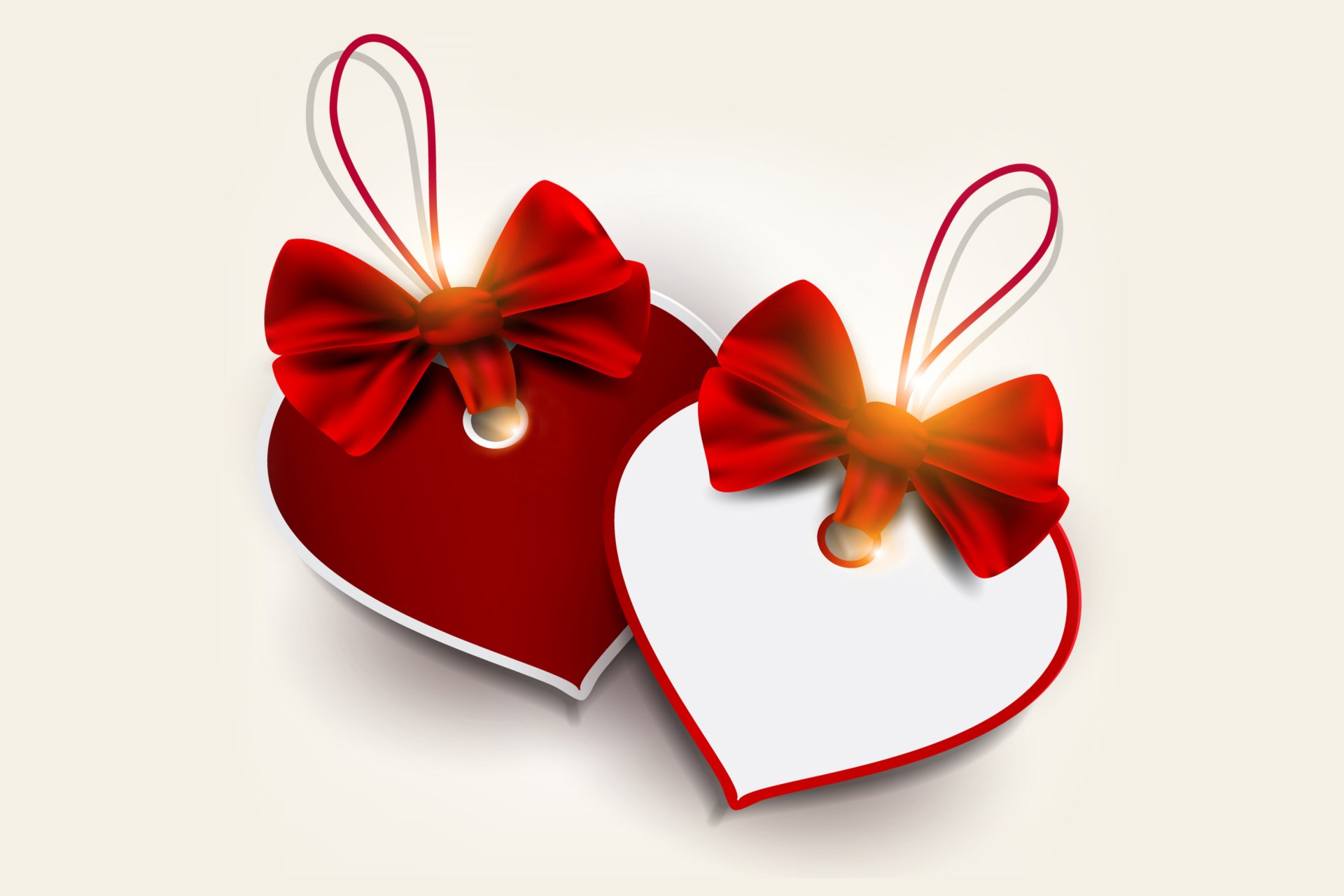 love romantic heart bow