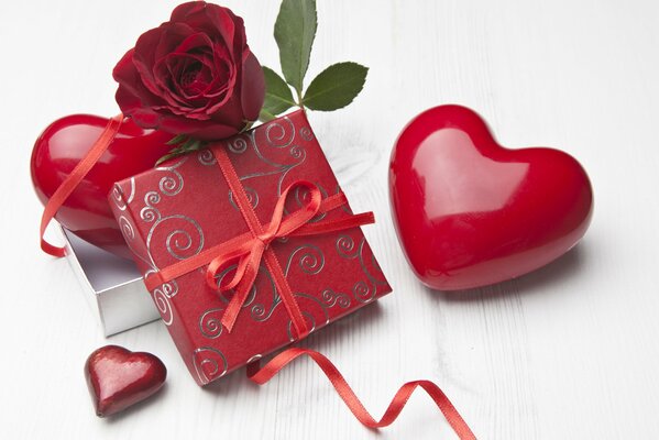 A holiday of love and a heart as a gift