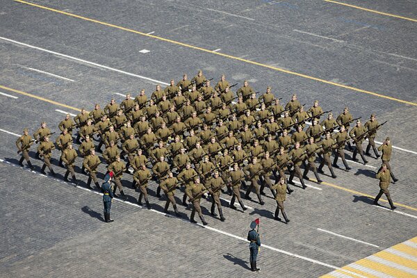 Desfile de la victoria. Marcha de los soldados