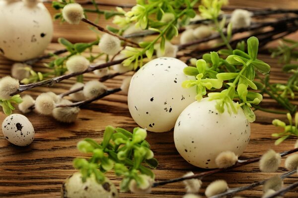 Verbinde. Die Eier. Frühling. Ostern