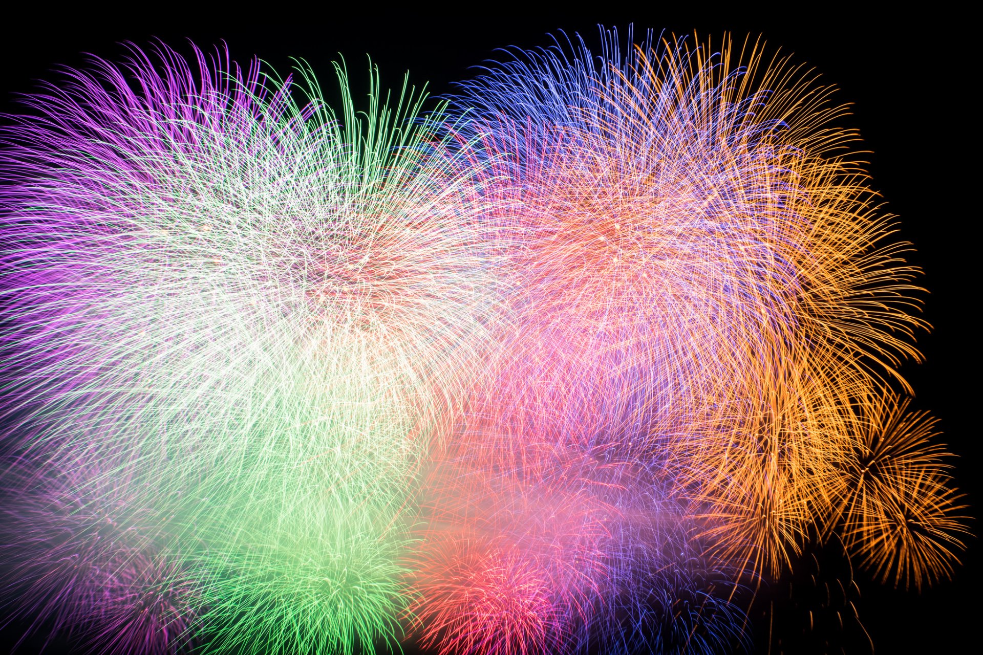 salut feux d artifice ciel lumières