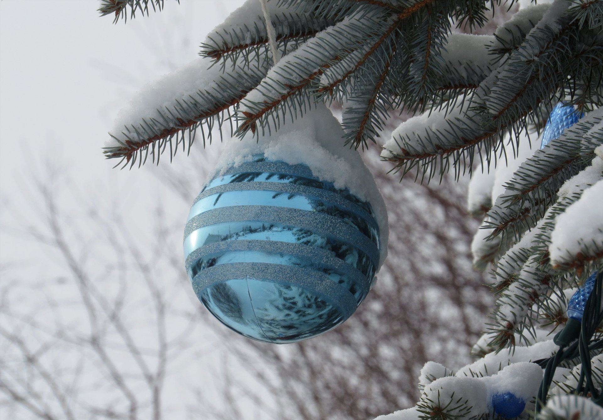 natale nuovo anno albero di natale neve palla giocattolo decorazione