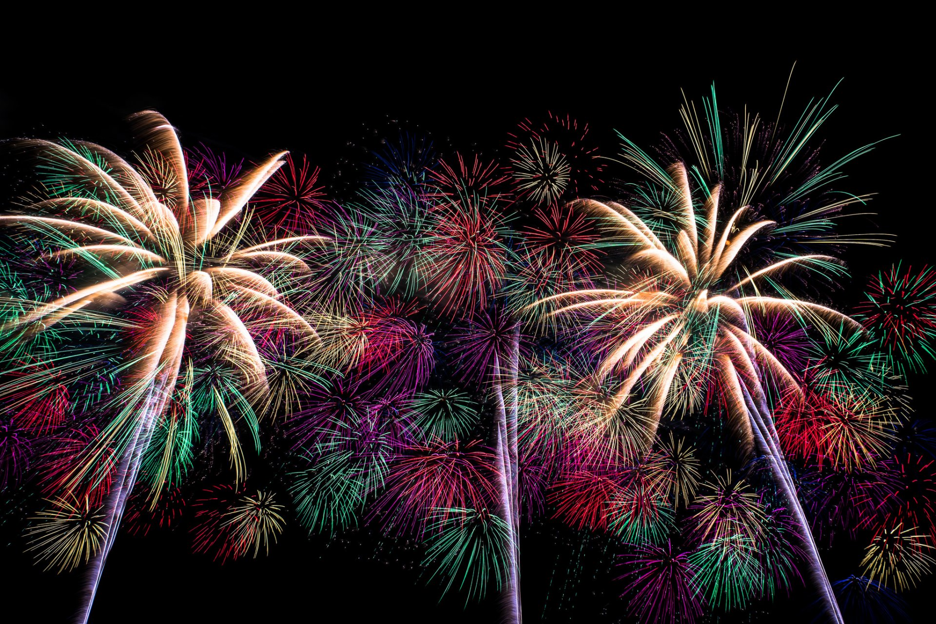 salut feux d artifice ciel lumières nuit