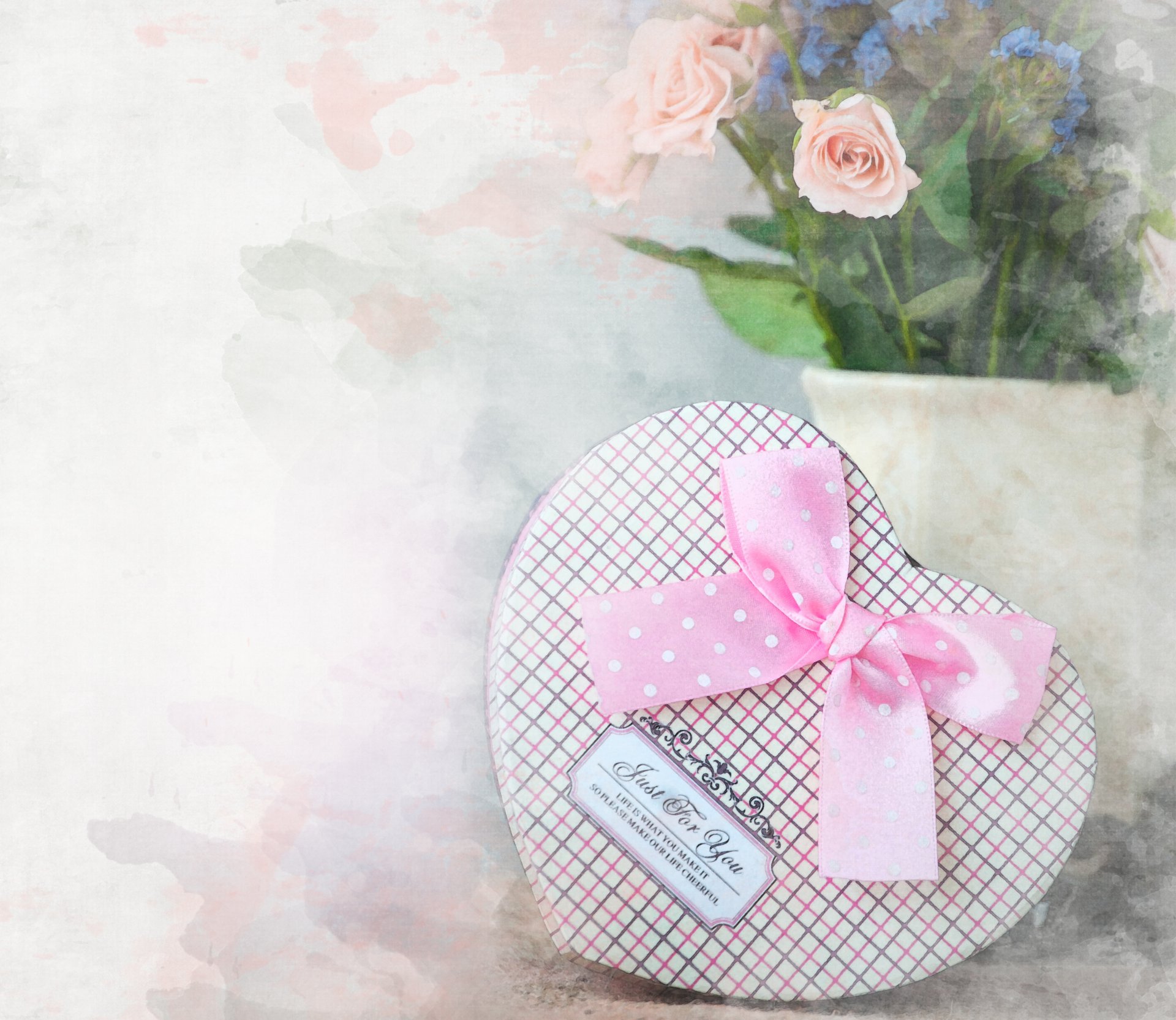 holiday valentine s day box heart flower rose
