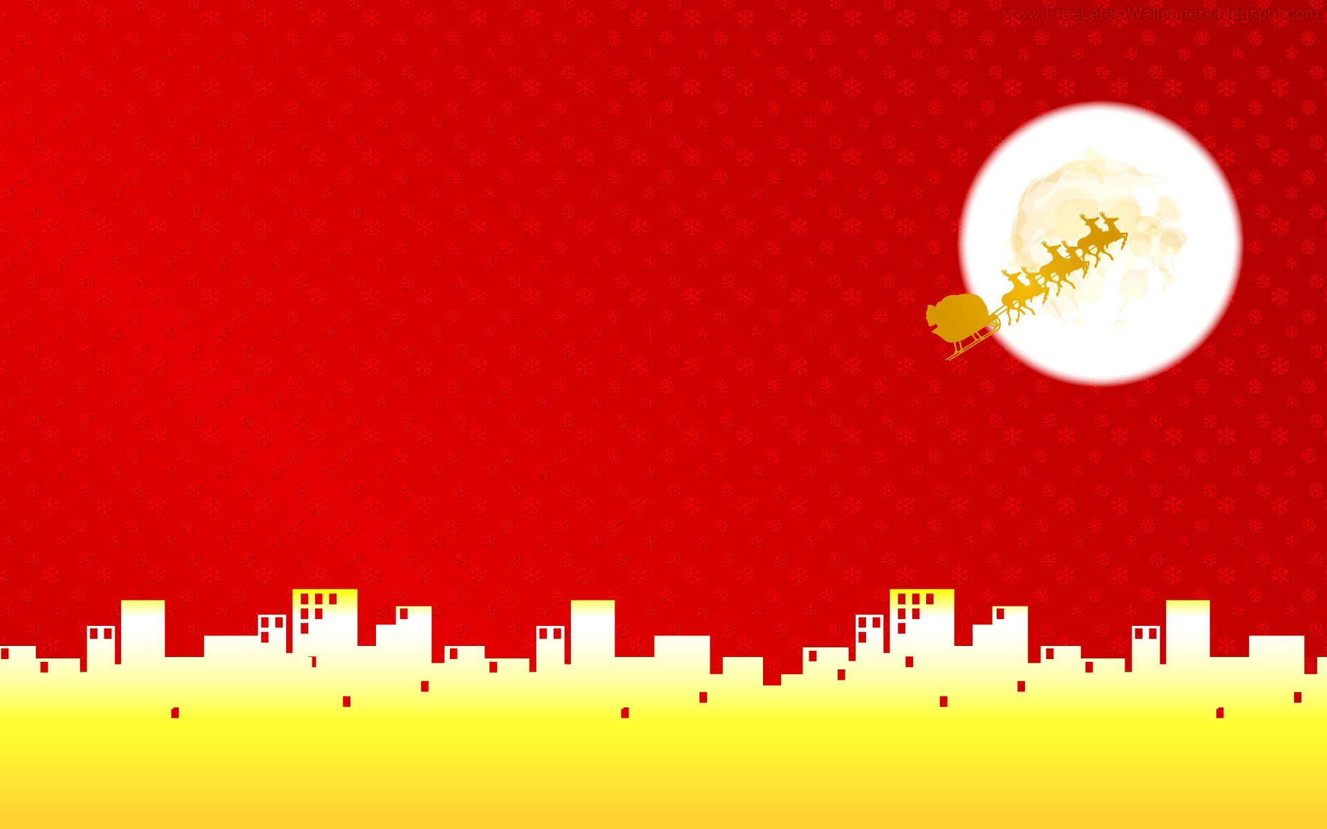 navidad ciudad casa luna ciervos vector