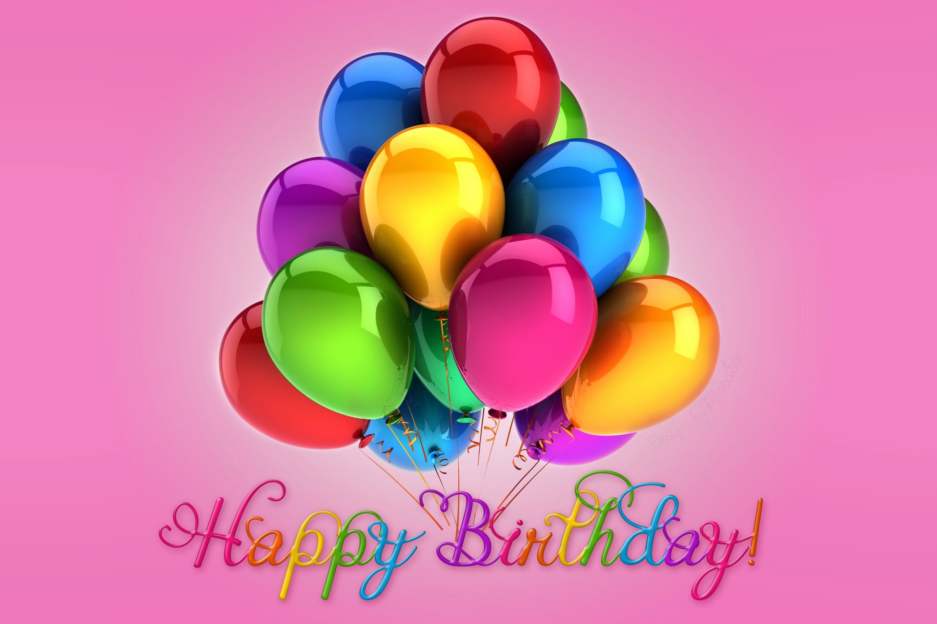 joyeux anniversaire coloré ballons conception de marika ballons anniversaire