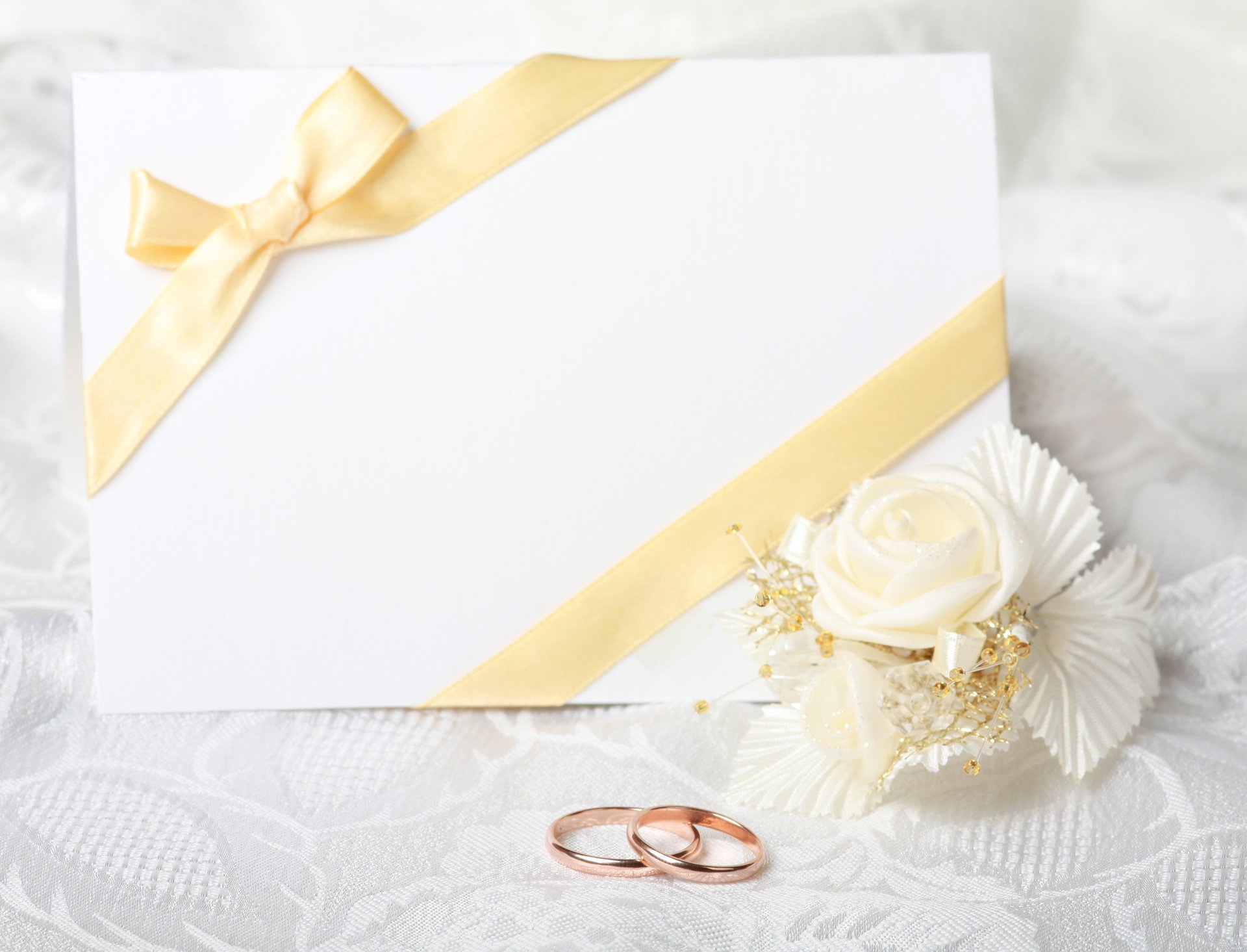 anillos de boda flor tarjeta flores