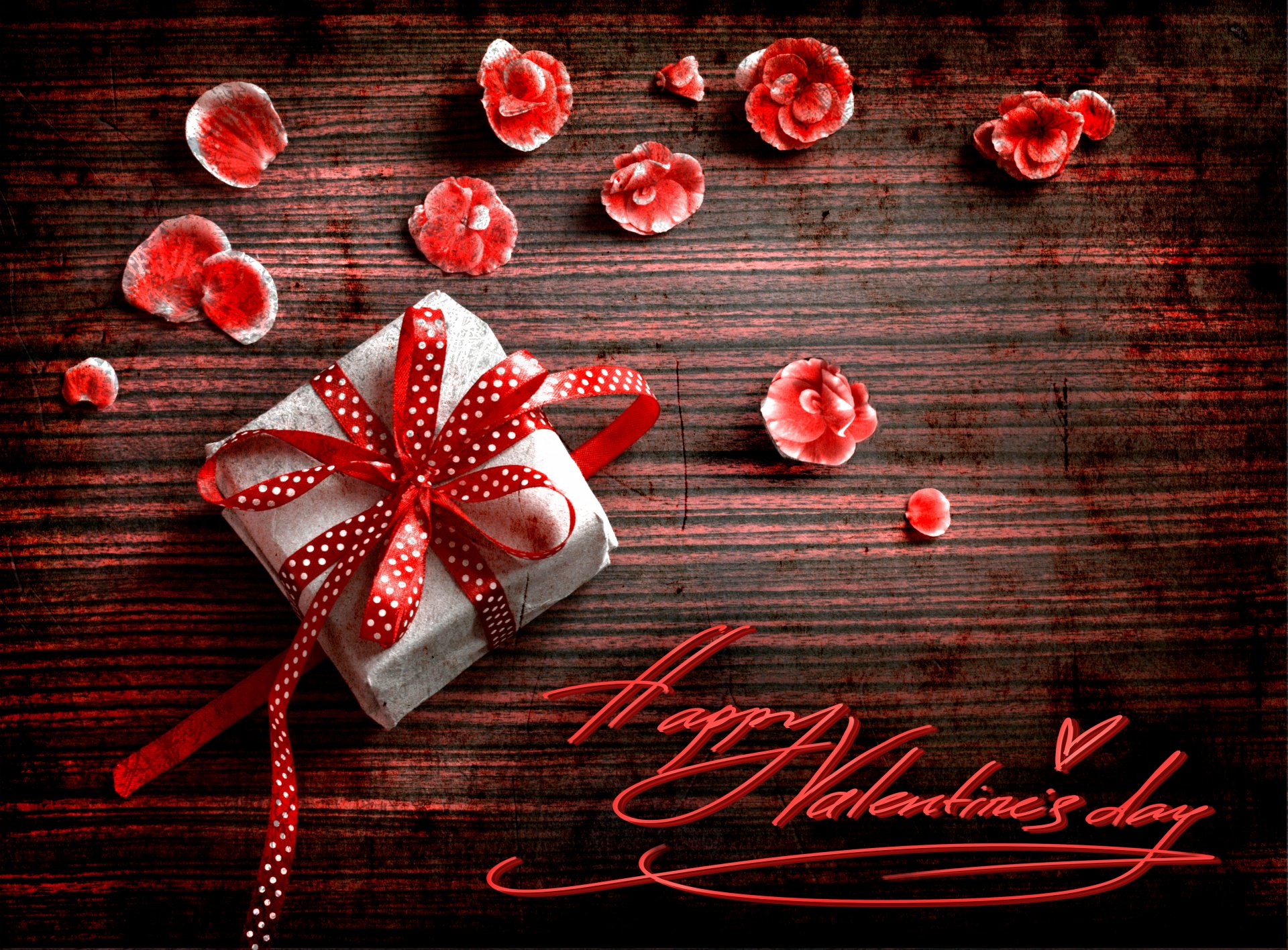 vacaciones día de san valentín carta regalo pétalos