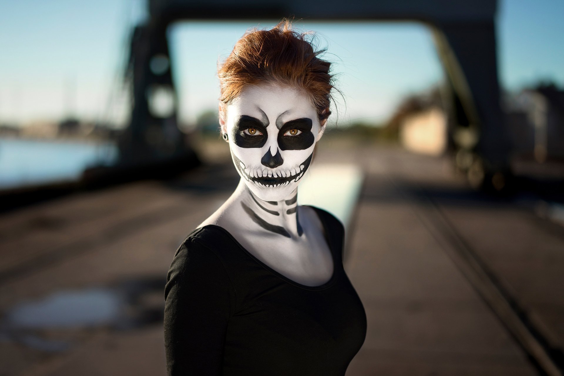 halloween porträt make-up