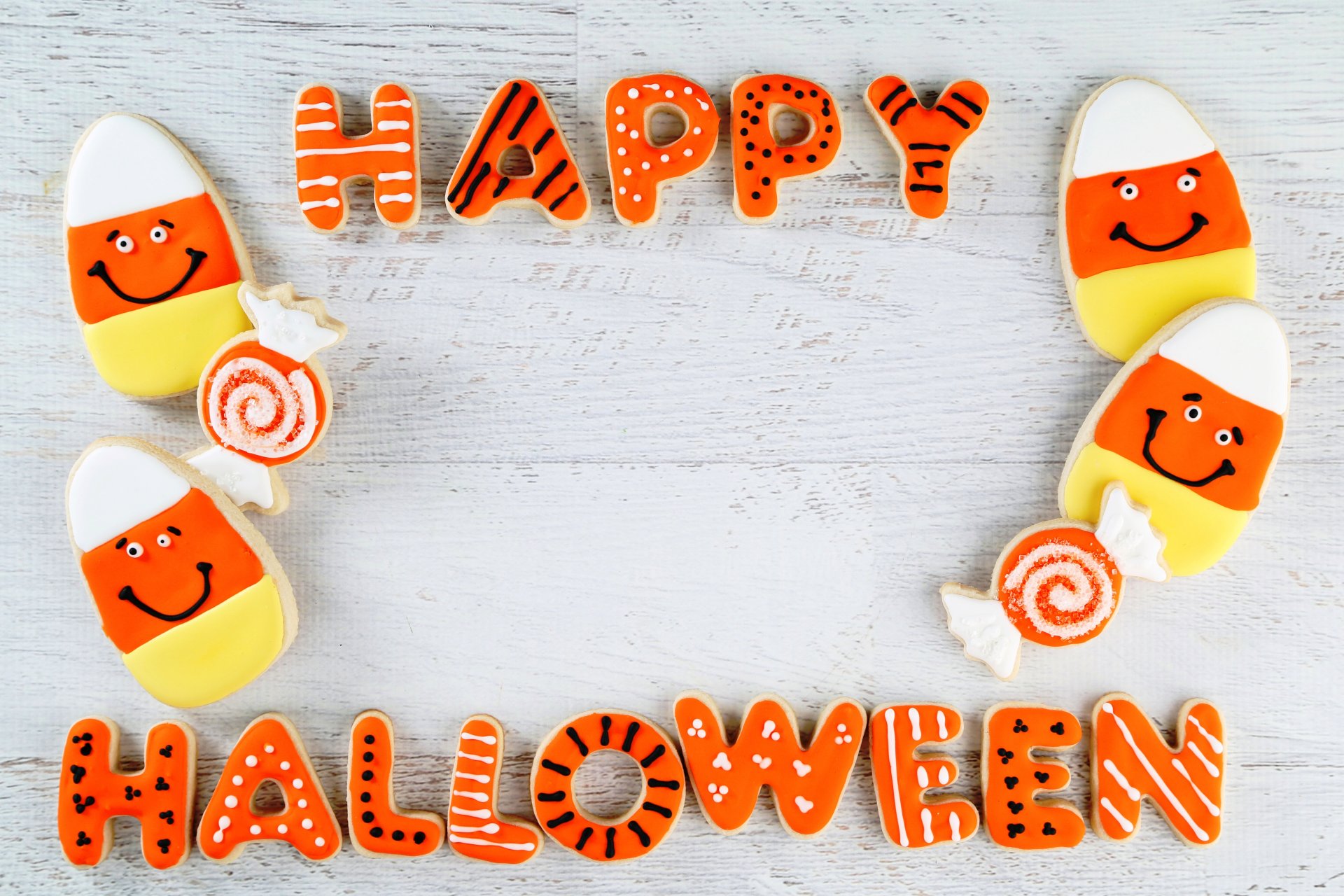 happy halloween pumpkin cookies glaze