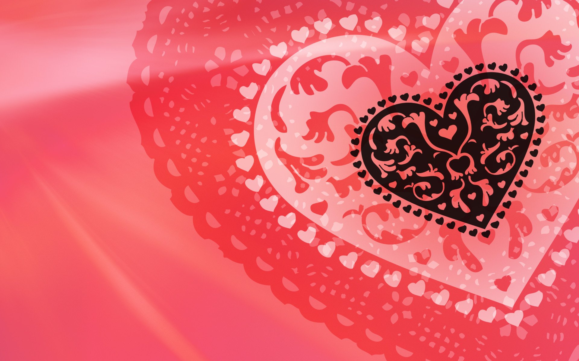 rojo corazón calado san valentín día de san valentín