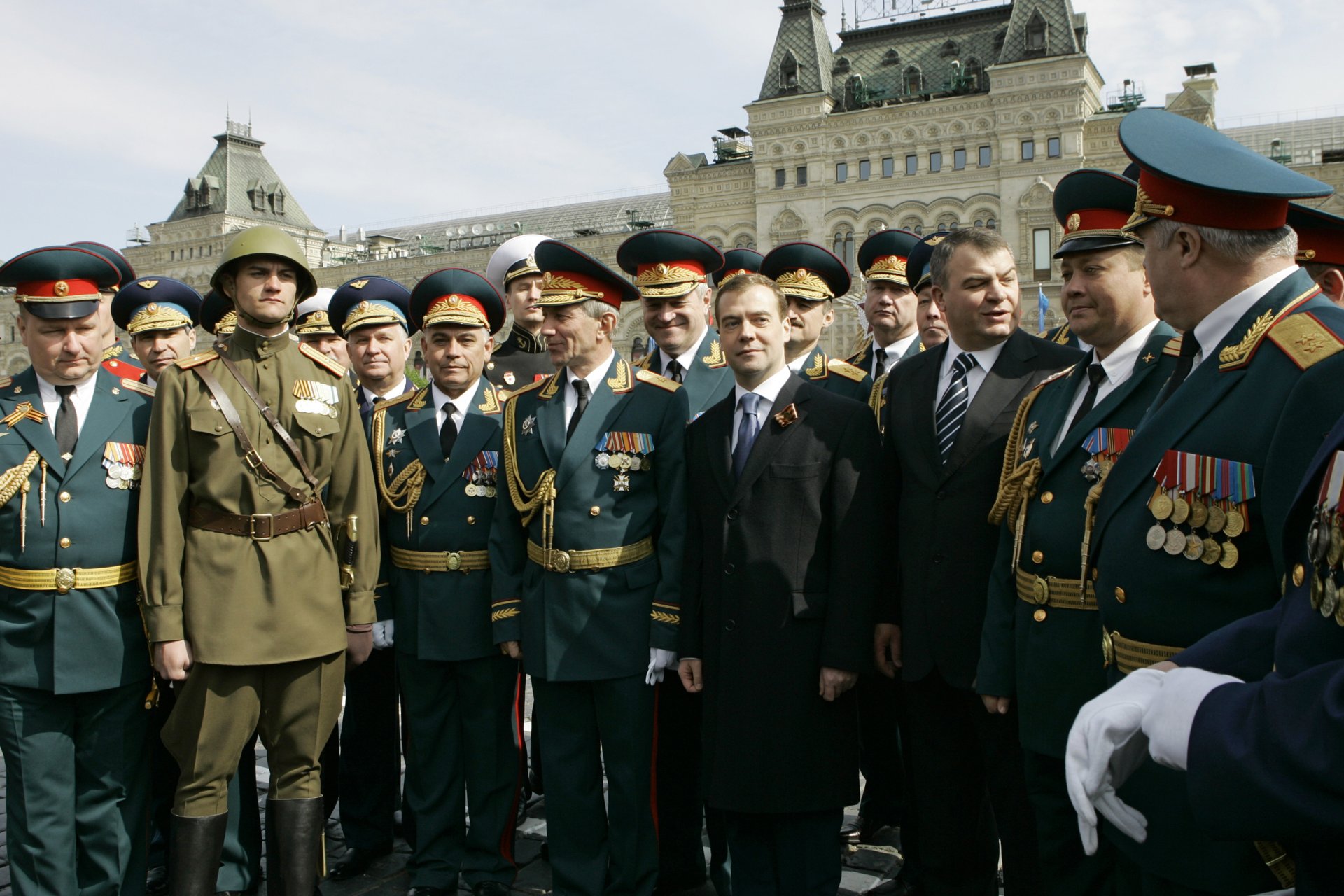 officers men dmitry medvedev military holiday