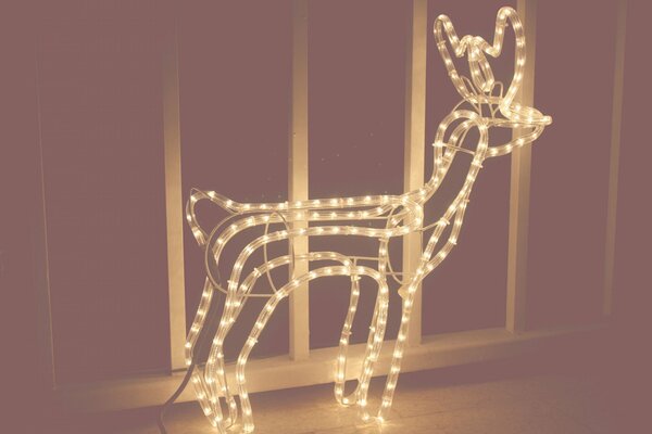 Figurine de cerf de Noël d ampoules