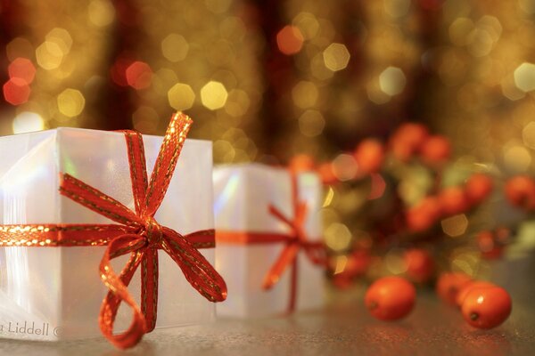 Geschenke warten schon auf die Kinder unter dem Weihnachtsbaum