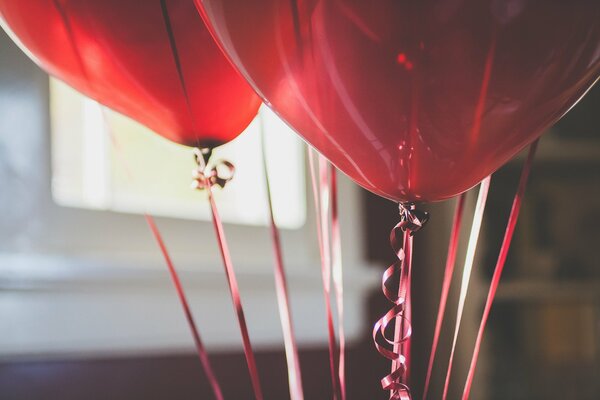 Balloons. Red balls. Holiday