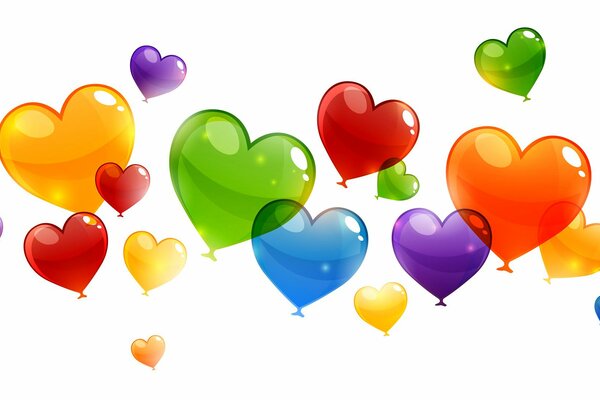 Liebesherzen zum Valentinstag