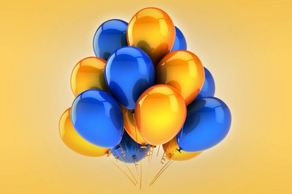 Blumenstrauß von Luftballons im Stil der Ukraine